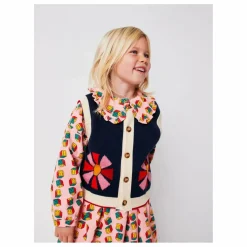 Discount Bobo Choses Gilet Kaleidoscope Coton Bio | Bleu marine