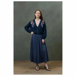 Louise Misha Gilet Lunami Fibres Recyclées- Collection Femme | Bleu marine Online