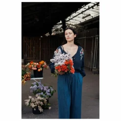 Louise Misha Gilet Lunami Fibres Recyclées- Collection Femme | Bleu marine Online