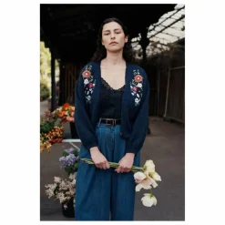 Louise Misha Gilet Lunami Fibres Recyclées- Collection Femme | Bleu marine Online