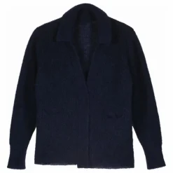 Leon & Harper Gilet Marloup Core Super Kid Mohair | Bleu marine Outlet