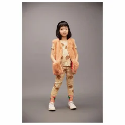 Discount Mini Rodini Gilet Ritzratz Façon Fourrure | Rose pêche