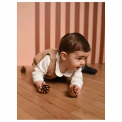 New Lililotte Gilet Sans Manches Agathe Façon Fourrure Bébé | Marron