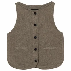 Cordera Gilet Sans Manches Col Bateau Coton Recyclé | Taupe Outlet