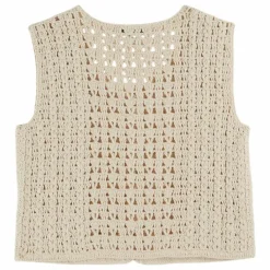 Discount Emile et Ida Gilet Sans Manches Crochet | Ecru