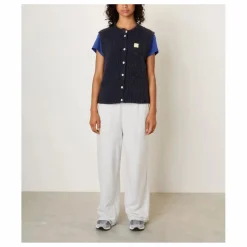 New American Vintage Gilet Sans Manches East Alpaga | Bleu marine