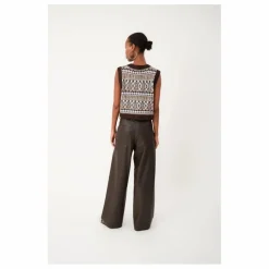 Lollys Laundry Gilet Sans Manches Francesca | Marron New