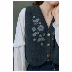 Best Louise Misha Gilet Sans Manches Ibinka Laine - Collection Femme | Charbon