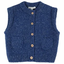 Hot Emile et Ida Gilet Sans Manches Laine | Bleu