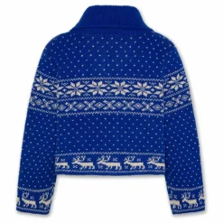 AO76 Gilet Zippé Bo Laine | Bleu