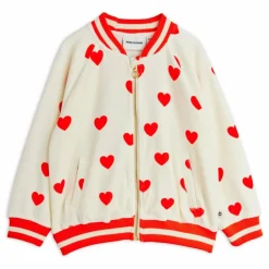 Enfant Mini Rodini Gilet Zippé Cœurs Velours Coton Bio |