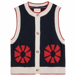 Bobo Choses Gilets Sans Manches Flower - Collection Femme | Bleu marine Discount