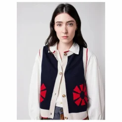 Bobo Choses Gilets Sans Manches Flower - Collection Femme | Bleu marine Discount