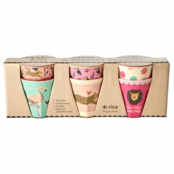 Enfant Rice Vaisselle Enfant|Gobelets enfant imprimé Jungle - Set de 6