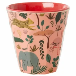 Enfant Rice Vaisselle Enfant|Gobelets enfant imprimé Jungle - Set de 6