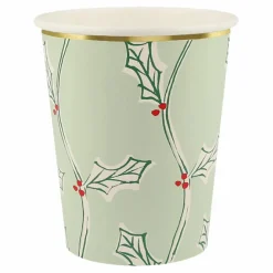 Hot Meri Meri Gobelets Noël motifs Block Print - set de 8 Multicolore