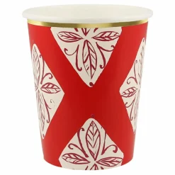 Hot Meri Meri Gobelets Noël motifs Block Print - set de 8 Multicolore