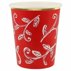 Hot Meri Meri Gobelets Noël motifs Block Print - set de 8 Multicolore