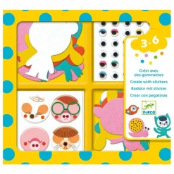Djeco Gommettes J'aime les animaux Multicolore New