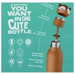 Asobu Gourde en inox Renard | Marron New