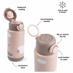 New Done by deer Gourde isotherme Tiny Farm | Rose