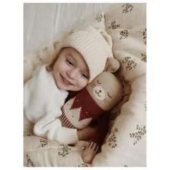 Main Sauvage Grand doudou lapin pull jacquard |