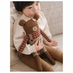 Main Sauvage Grand doudou Ourson salopette | Sienne Hot