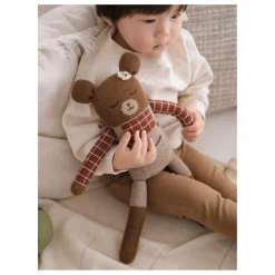 Main Sauvage Grand doudou Ourson salopette | Sienne Hot