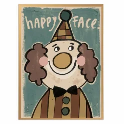 Online Studio Loco Grande affiche Clown Multicolore