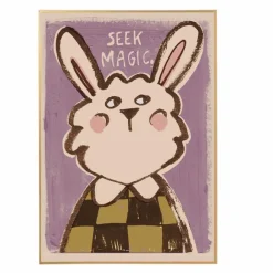 Studio Loco Grande affiche Lapin Seek magic Multicolore