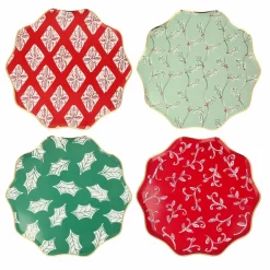 Enfant Meri Meri Grandes assiettes Noël motifs Block Print - set de 8