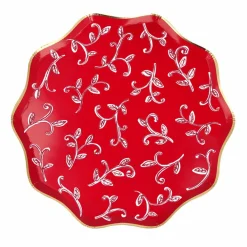 Enfant Meri Meri Grandes assiettes Noël motifs Block Print - set de 8