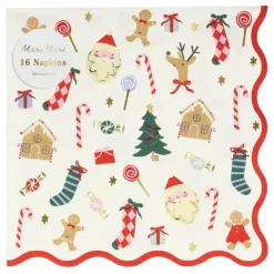 Enfant Meri Meri Décoration De Fête|Grandes serviettes Joli Noël - set de 16