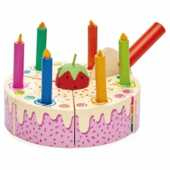 Tender Leaf Toys Gâteau d'anniversaire arc-en-ciel en bois Multicolore Best