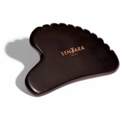 Femme Sentara Gua Sha Cœur à dents Obsidienne e