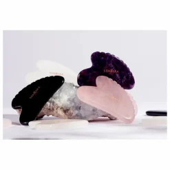Femme Sentara Gua Sha Cœur à dents Obsidienne e