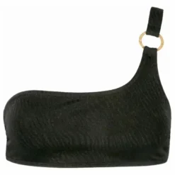 Fresh & Salt Haut de Maillot Asymétrique Typha Zébré | Noir Outlet