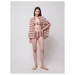 Hot Bobo Choses Haut de Maillot Géométrique Fibres Recyclées - Collection Femme | Marron