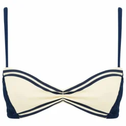 Clearance Alémais Haut de Maillot Marine Fibres Recyclées | Crème