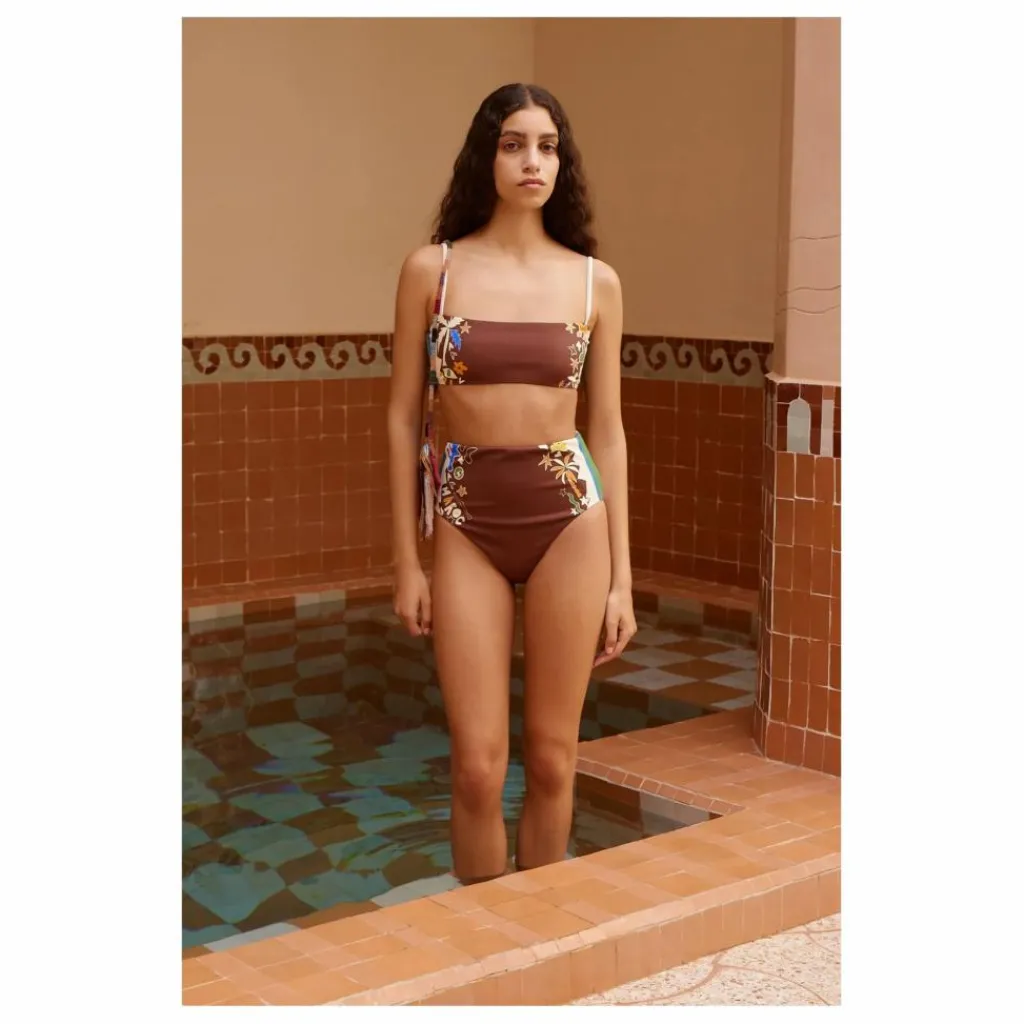 Alémais Haut de Maillot Maroc Fibres Recyclées | Marron Discount