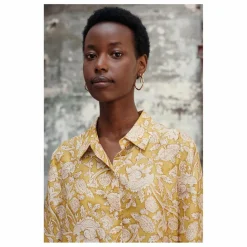 Sale Louise Misha Haut de Pyjama Loulna Mountain Avens Soie Habutai - Collection Femme | Jaune