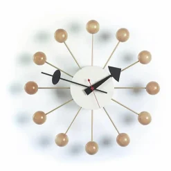 Outlet Vitra Horloge murale Ball clock - George Nelson Naturel