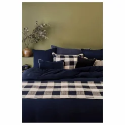 Clearance Haomy Housse de couette Dili en voile de coton | Encre