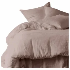 Haomy Housse de couette Dili en voile de coton | Rose poudré Sale