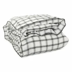 Hot Le Monde Sauvage Housse de couette Highlands en lin lavé | Blanc