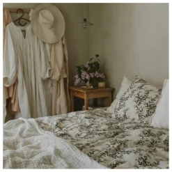 Sale garbo&friends Housse de couette Honeysuckle en mousseline de coton | Ecru