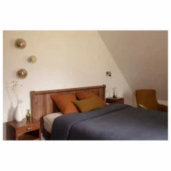 Hot Communauté de biens Housse de couette Lin lavé | Bleu Tempête