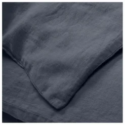 Hot Communauté de biens Housse de couette Lin lavé | Bleu Tempête