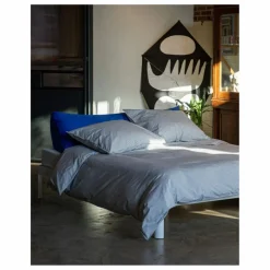 Discount Suite 702 Housse de couette Striped en Coton Bio | Bleu