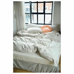 Hot Suite 702 Housse de couette Striped en percale organique - -Ecru | Olive